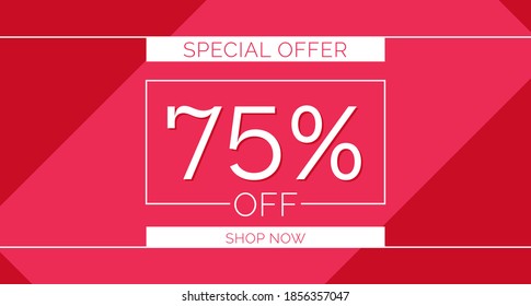 75 Off Special Offer Banner 75 Stock Vector (Royalty Free) 1856357047 ...