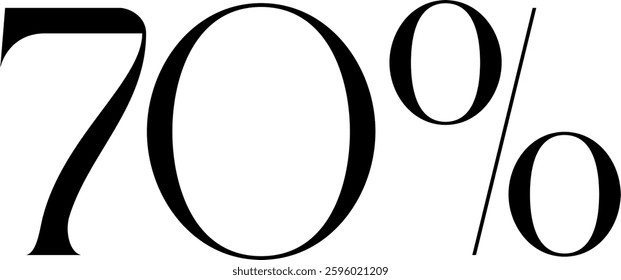 75 Percent Discount Offer Number Typography Style A0965