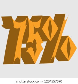 75 Percent off 3d Sign on White Background, Special Offer 75% Discount Tag, Sale Up to 75 Percent Off,big offer, Sale, Special Offer Label, Sticker, Tag, Banner