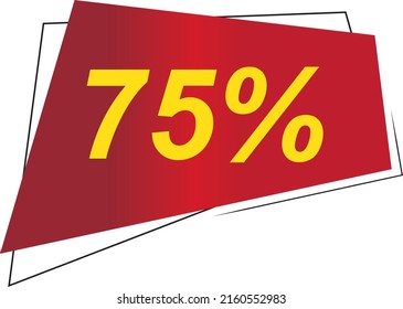 75 percent off red and yellow