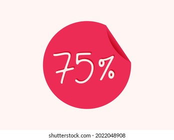 75 percent sticker, 75% image