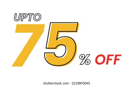 up to 75 percent Vector Template, upto 75 percent off offer template vector