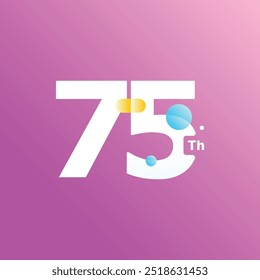 75. Spaß Zahl Jubiläum Feier Design Illustration Kollektion