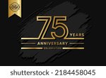 75 year anniversary celebration design template. vector template illustration