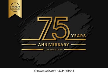 75 year anniversary celebration design template. vector template illustration