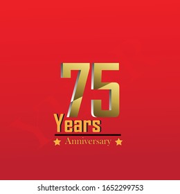 75 Year Anniversary Celebration Logo Design Stock Vector (Royalty Free ...