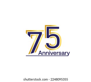 75 year anniversary celebration logotype