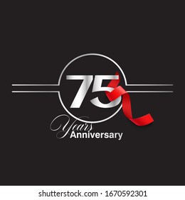 75-jährige Jubiläumsfeier Vektorillustration Template Design Illustration