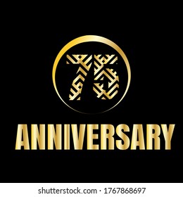75 year anniversary celebration, vector design for celebrations, invitation cards and greeting cards