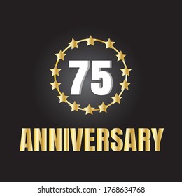 75 year anniversary celebration, vector design for celebrations, invitation cards and greeting cards