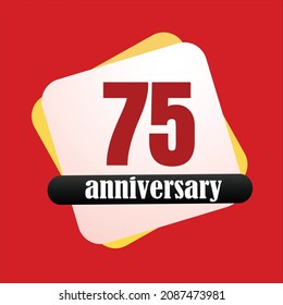 75 year anniversary celebration, vector design for celebrations, invitation cards and greeting cards