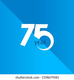75-jährige Jubiläumsfeier - Vektor Template Design Illustration