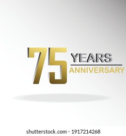 75 Year Anniversary Logo Vector Template Stock Vector (Royalty Free ...