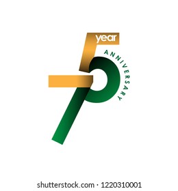 75 Year Anniversary Vector Template Design Illustration