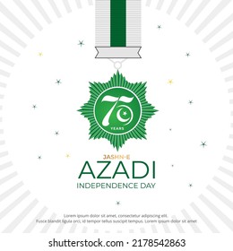 75 year badge jashn e azadi 14 august happy independence day.
vector illustration. svg