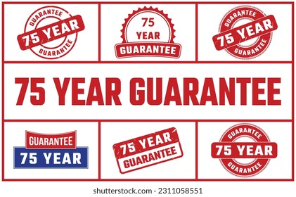 75 Year Guarantee Rubber Stamp Set
