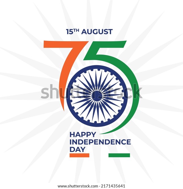 75 year Happy independence day India\
Vector Template Design Illustration\
design.