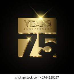 75 years anniversary card template