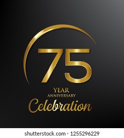 75 Anniversary Logo Vector Template Design Stock Vector (Royalty Free ...