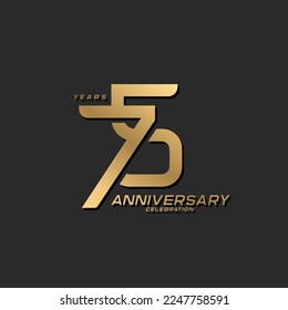 logotipo de celebración de 75 años con número elegante moderno