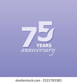 75 Years Anniversary Celebration Number Vector Design Collection
