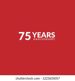 75 years anniversary celebration simple logo