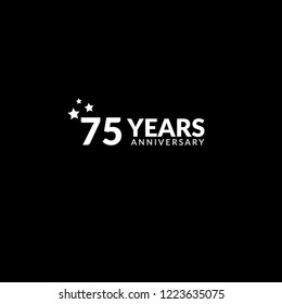 75 years anniversary celebration simple logo