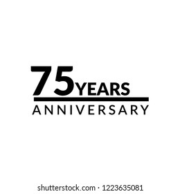 75 years anniversary celebration simple logo