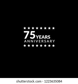 75 years anniversary celebration simple logo