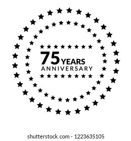 75 years anniversary celebration simple logo
