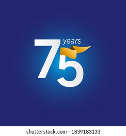 75 Years Anniversary Celebration Vector Template Design Illustration