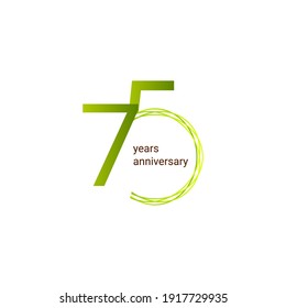 Ilustración de diseño de plantillas vectoriales de celebración de 75 años