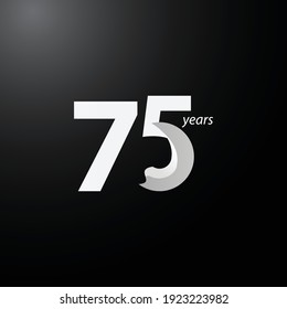 75 Years Anniversary Celebration Vector Template Design Illustration