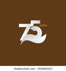 75 Years Anniversary Celebration Vector Template Design Illustration
