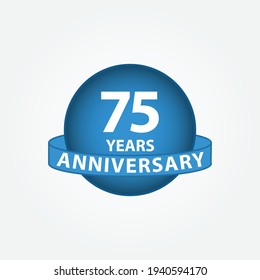 75 Years Anniversary Celebration Vector Template Design Illustration