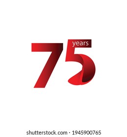 75 Years Anniversary Celebration Vector Template Design Illustration