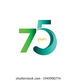 Ilustración de diseño de plantillas vectoriales de celebración de 75 años