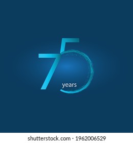 75 Years Anniversary Celebration Vector Template Design Illustration