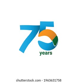 75 Years Anniversary Celebration Vector Template Design Illustration