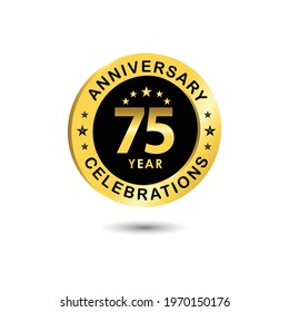 75 Years Anniversary Celebration Vector Template Design Illustration