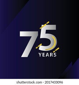 Ilustración de diseño de plantillas vectoriales de celebración de 75 años