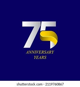 Illustration zum Design von Vektorvorlagen zum 75-jährigen Jubiläum