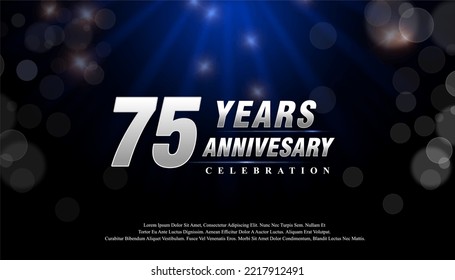 75 Years Anniversary Celebration Vector Template Design Illustration