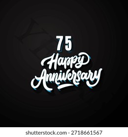 75 anos aniversário celebração modelo vetor ilustração design