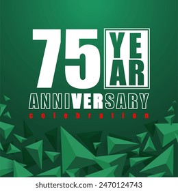 75 Years anniversary elebration vetor template design illustration