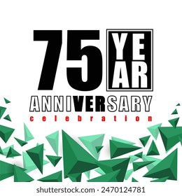 75 Years anniversary elebration vetor template design illustration