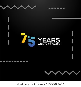 Diseño de vectores de gradiente de 75 años