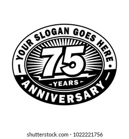 75 Years Anniversary. Anniversary Logo Design.