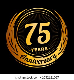 75 years anniversary. Anniversary logo design. 75 years logo.