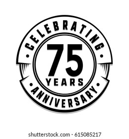 75 years anniversary logo template. Vector and illustration.